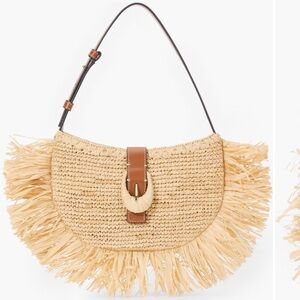 STAUD Alana Raffia Bag